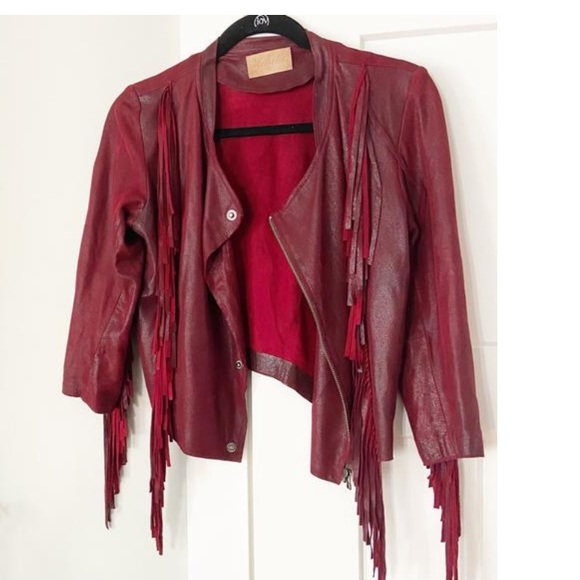 Cleobella Everly Leather Fringe Jacket - Picture 5 of 9